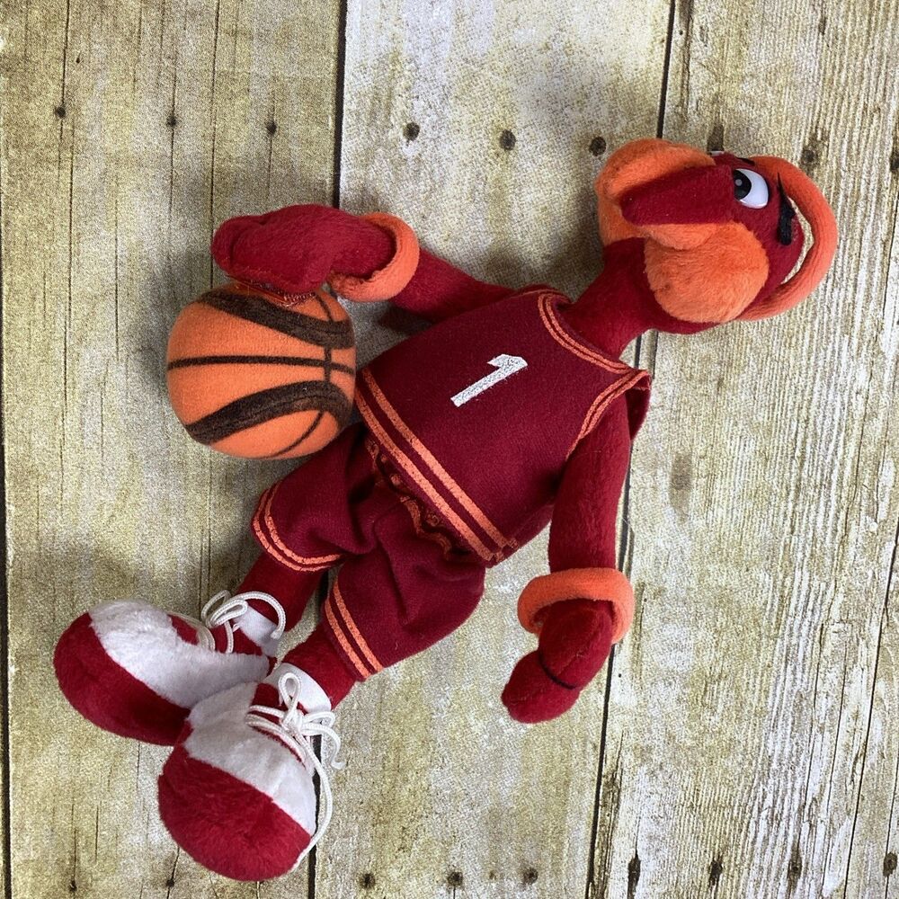 Virginia Tech Hokie Bird Plush Poseable Basketball Player 10" Stuffed Animal